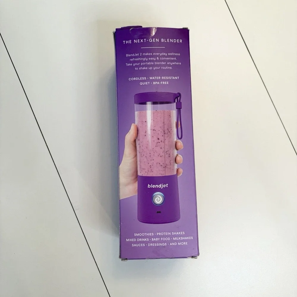 BlendJet 1 The Original Portable Blender Purple Cordless USB Rechargeable EUC